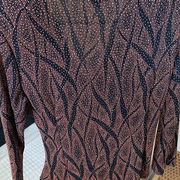 Helene B Black and Copper Patterned Top - Picture 2 of 2